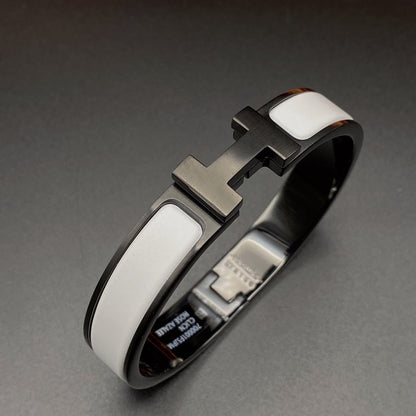 [Royal&Vicky]H BRACELET 12MM BLACK WHITE CERAMIC