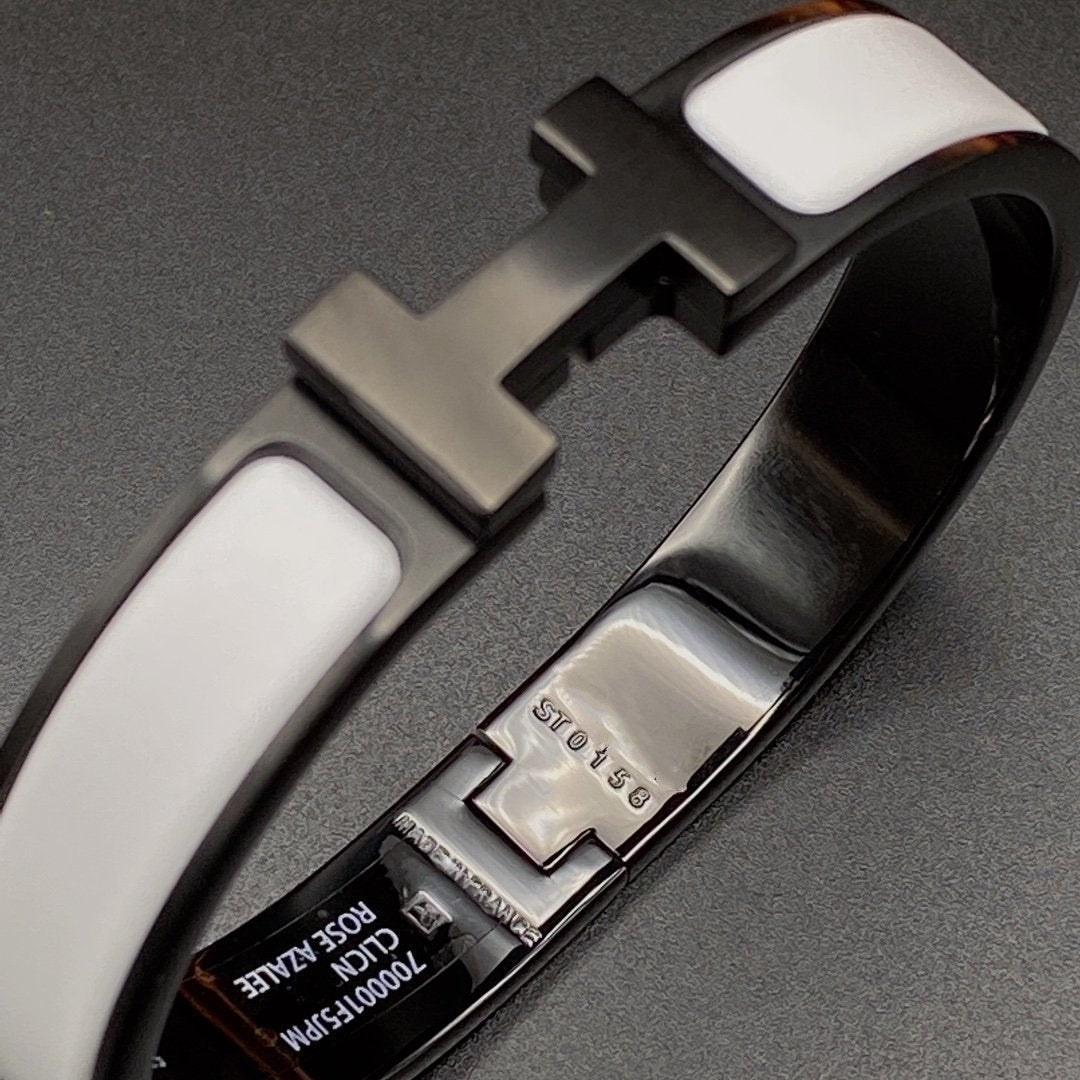 [Royal&Vicky]H BRACELET 12MM BLACK WHITE CERAMIC