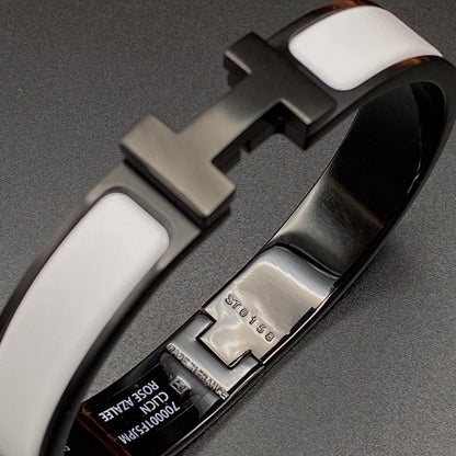 [Royal&Vicky]H BRACELET 12MM BLACK WHITE CERAMIC