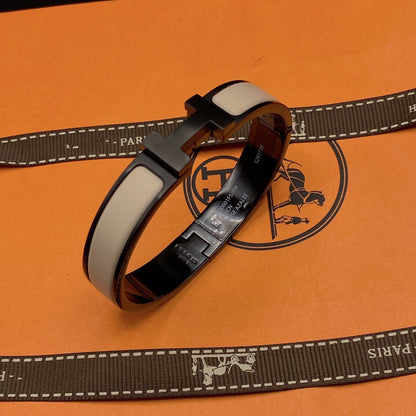 [Royal&Vicky]H BRACELET 12MM BLACK BEIGE CERAMIC