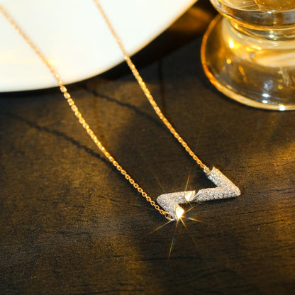 [Royal&Vicky]VOLT SILVER DIAMOND PEDANT NECKLACE