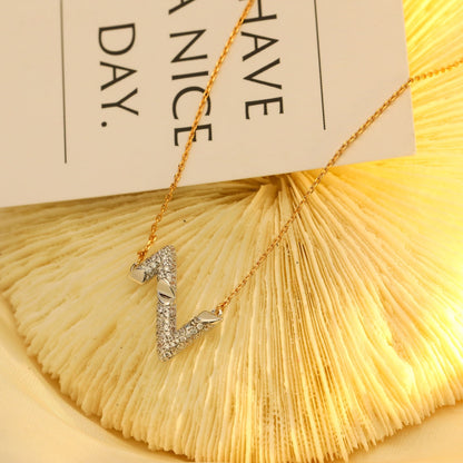[Royal&Vicky]VOLT SILVER DIAMOND PEDANT NECKLACE