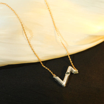 [Royal&Vicky]VOLT SILVER DIAMOND PEDANT NECKLACE