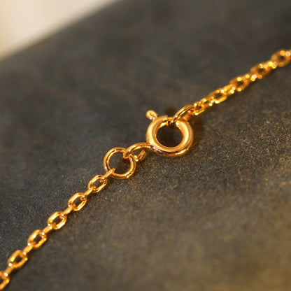 [Royal&Vicky]SUN PEDANT PINK GOLD 1 DIAMOND NECKLACE