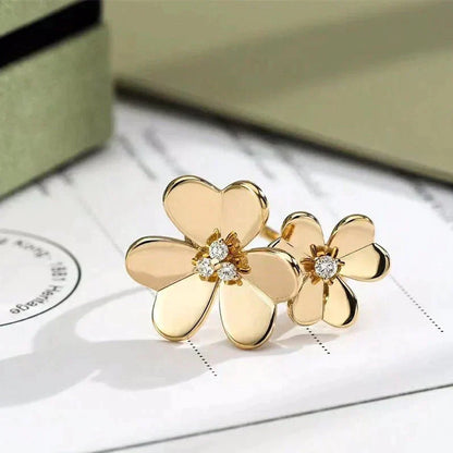 [Royal&Vicky]CLOVER COMOS GOLD DIAMOND RING