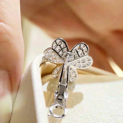 [Royal&Vicky]CLOVER COMOS DIAMOND EARRINGS SILVER