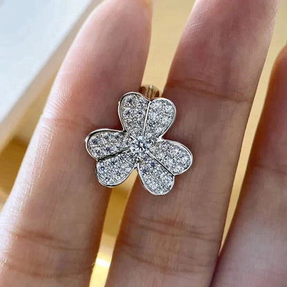 [Royal&Vicky]CLOVER COMOS DIAMOND EARRINGS SILVER