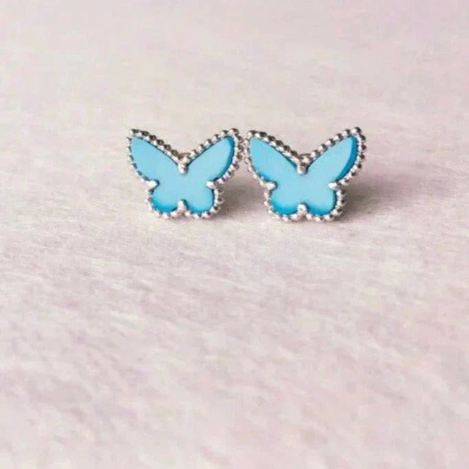 [Royal&Vicky]BUTTERFLY TURQUOISE EARRINGS SILVER