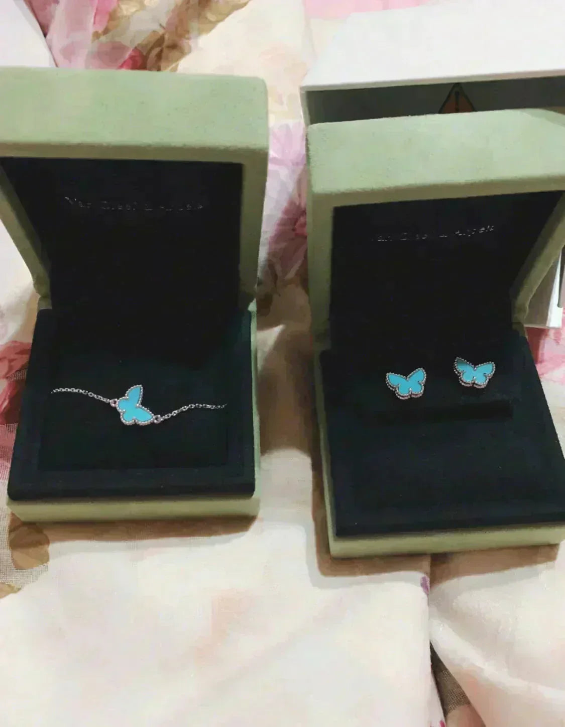 [Royal&Vicky]BUTTERFLY TURQUOISE EARRINGS SILVER