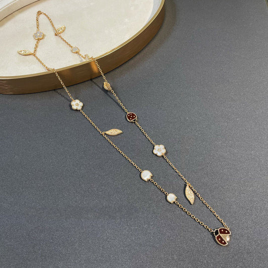 [Royal&Vicky]LUCKY SPRING 15 MOTIFS GOLD NECKLACE