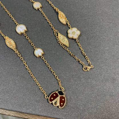 [Royal&Vicky]LUCKY SPRING 15 MOTIFS GOLD NECKLACE