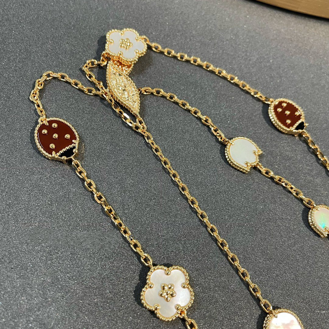 [Royal&Vicky]LUCKY SPRING 15 MOTIFS GOLD NECKLACE