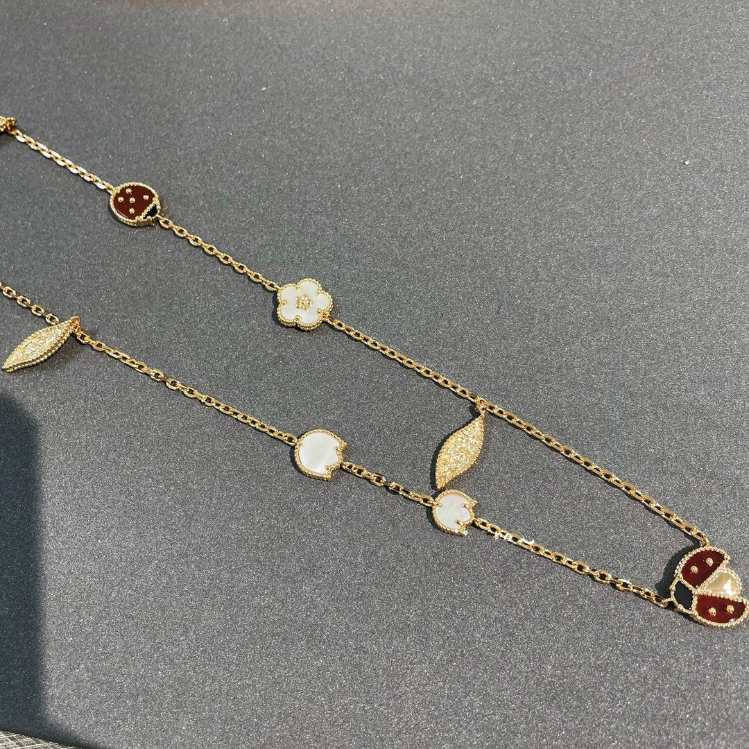 [Royal&Vicky]LUCKY SPRING 15 MOTIFS GOLD NECKLACE