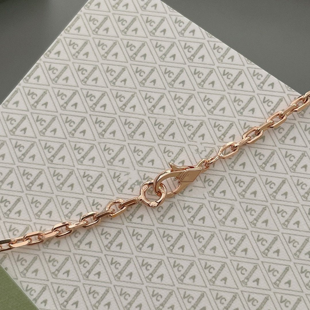 [Royal&Vicky]LUCKY SPRING 15 MOTIFS ROSE GOLD NECKLACE