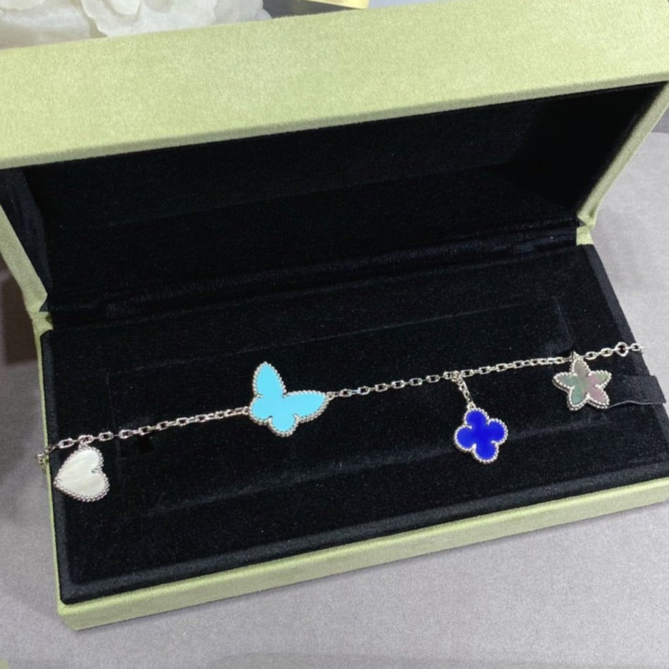 [Royal&Vicky]LUCKY SPRING SILVER BRACELET 4 MOTIF