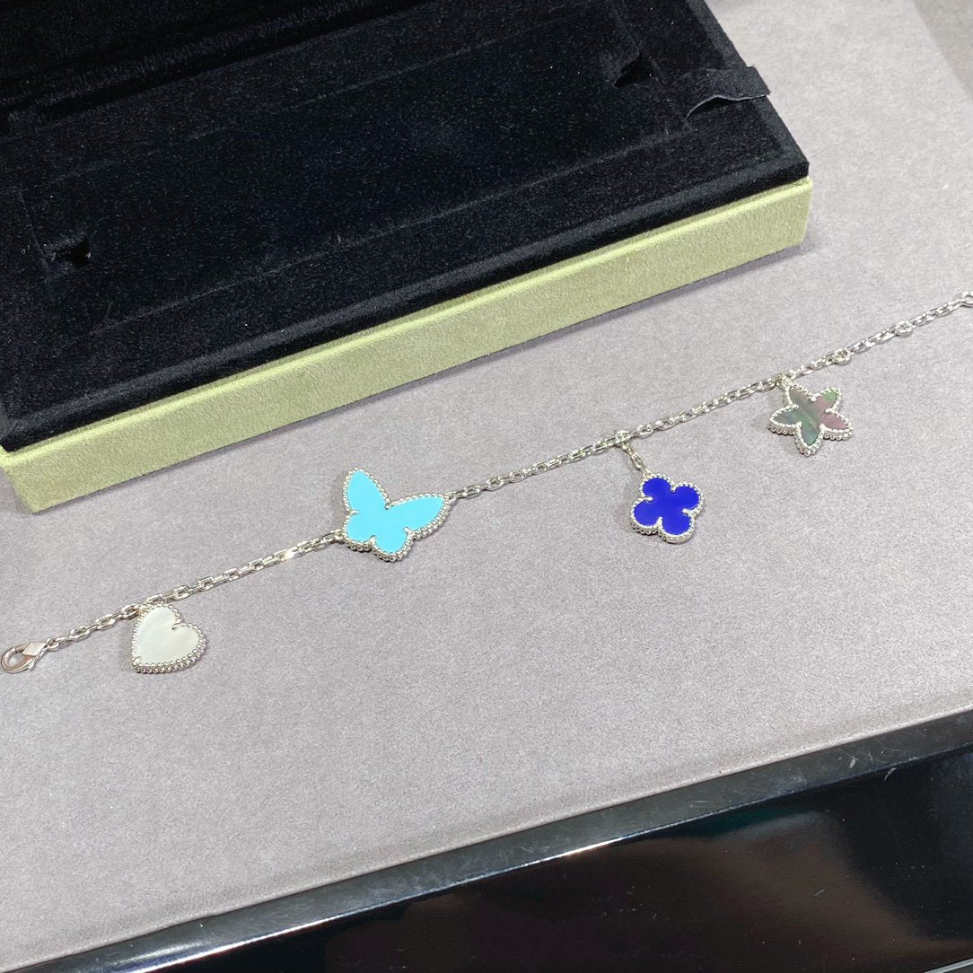 [Royal&Vicky]LUCKY SPRING SILVER BRACELET 4 MOTIF