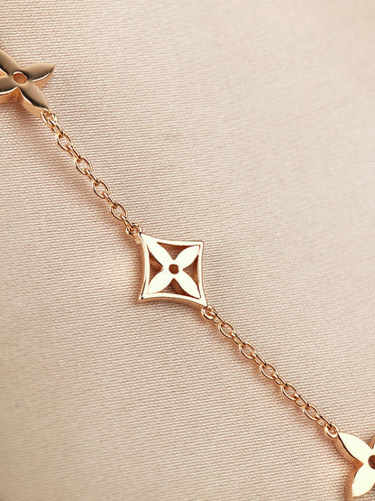 [Royal&Vicky]STAR AND SUN 7 MOTIFS GOLD BRACELET