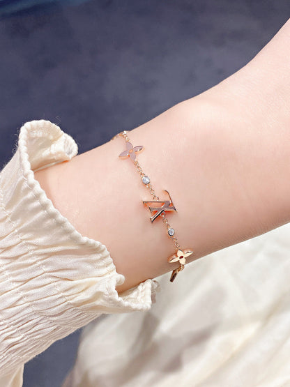 [Royal&Vicky]STAR AND SUN 7 MOTIFS GOLD BRACELET