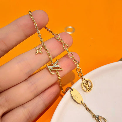 [Royal&Vicky]LOGO STAR MOTIF GOLD BRACELET
