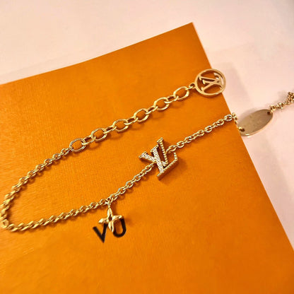 [Royal&Vicky]LOGO STAR MOTIF GOLD BRACELET