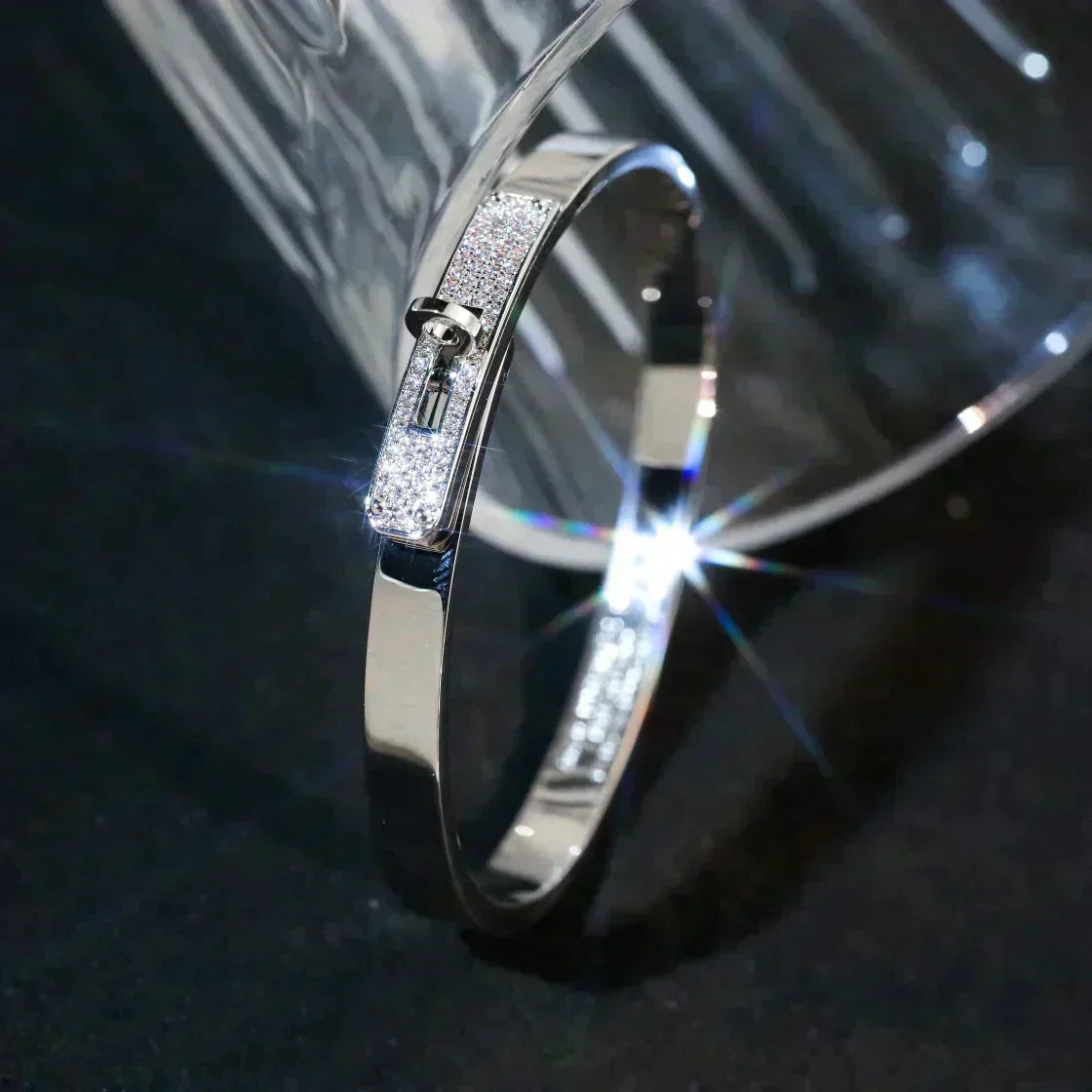 [Royal&Vicky]KELLY SILVER DIAMOND BRACELET