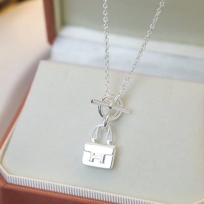 [Royal&Vicky]POP H PEDANT SILVER NECKLACE
