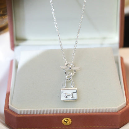 [Royal&Vicky]POP H PEDANT SILVER NECKLACE