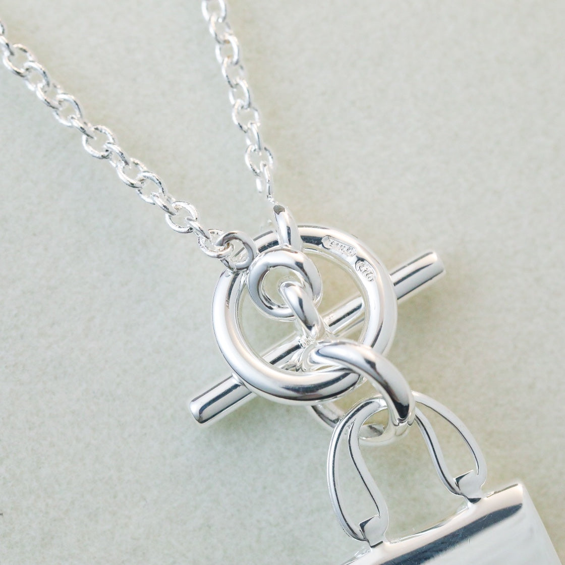 [Royal&Vicky]POP H PEDANT SILVER NECKLACE