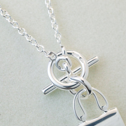 [Royal&Vicky]POP H PEDANT SILVER NECKLACE