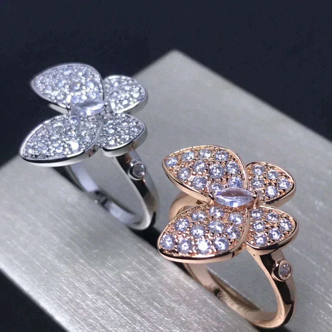 [Royal&Vicky]BUTTERFLY PINK GOLD DIAMOND RING