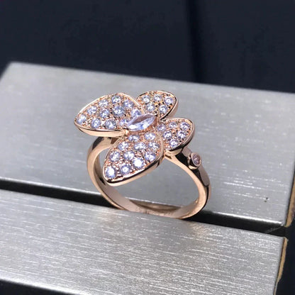 [Royal&Vicky]BUTTERFLY PINK GOLD DIAMOND RING