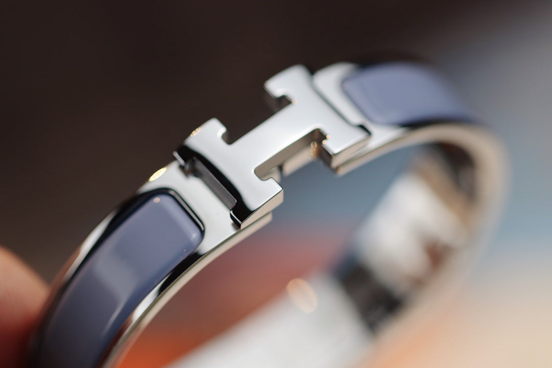 [Royal&Vicky]H BRACELET 12MM BLUE GRAY