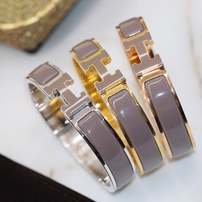 [Royal&Vicky]H BRACELET 12MM BROWN
