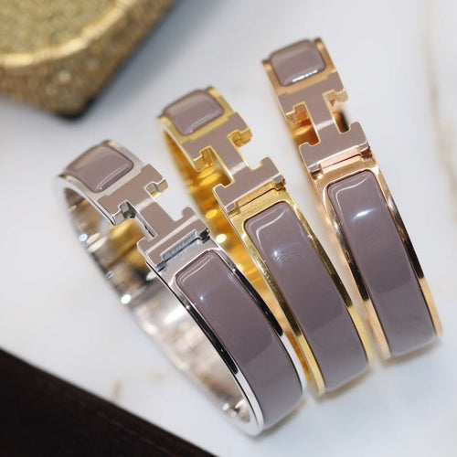 [Royal&Vicky]H BRACELET 12MM BROWN