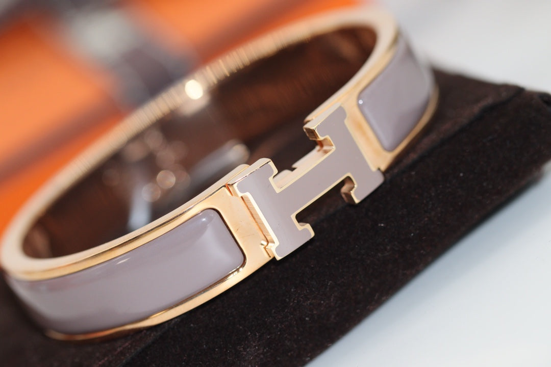 [Royal&Vicky]H BRACELET 12MM BROWN
