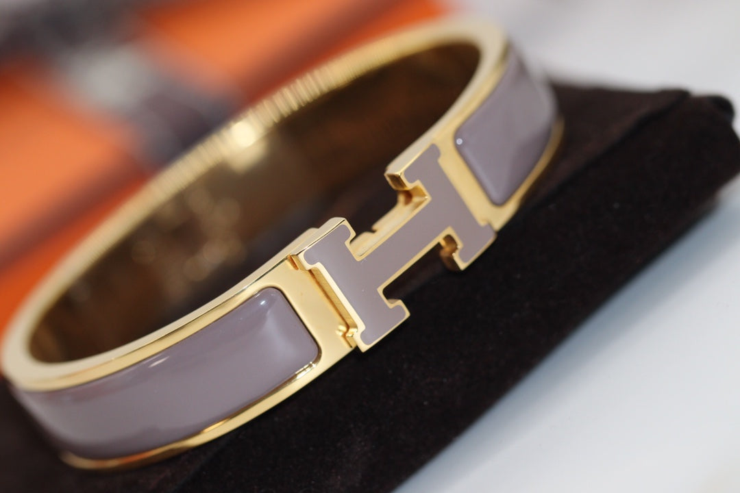 [Royal&Vicky]H BRACELET 12MM BROWN