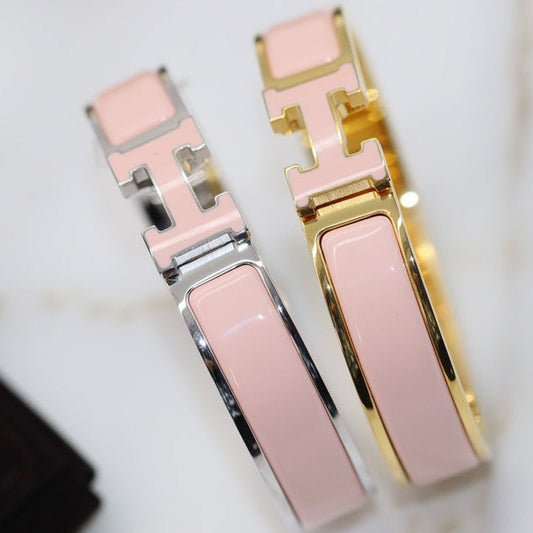 [Royal&Vicky]H BRACELET 12MM PINK