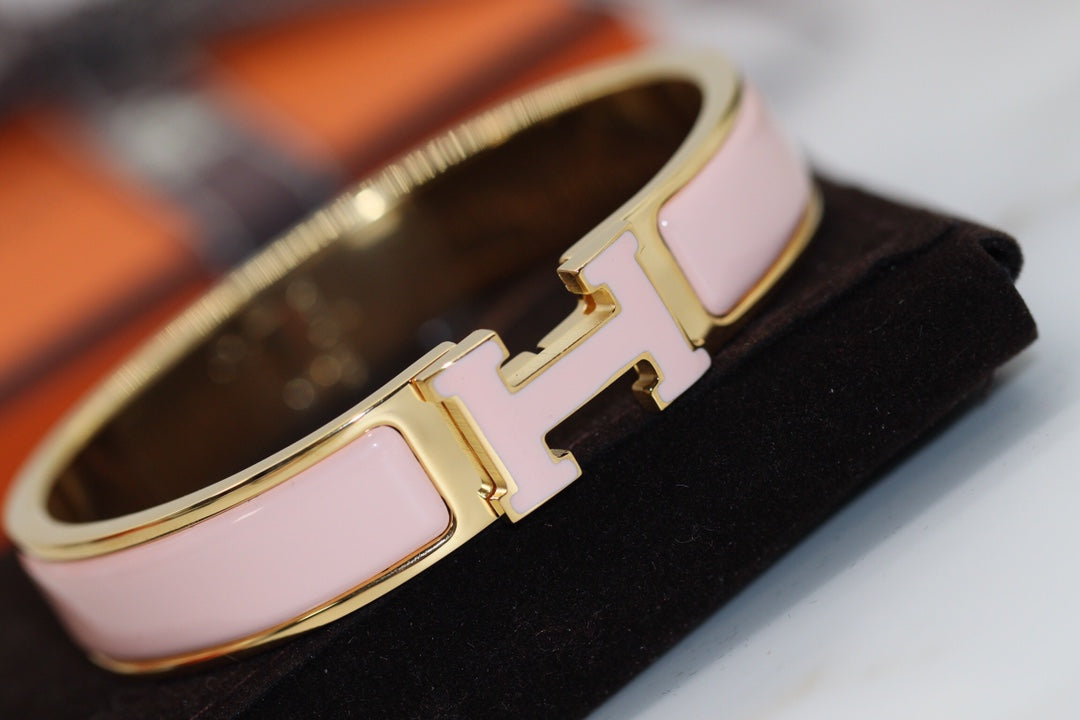 [Royal&Vicky]H BRACELET 12MM PINK