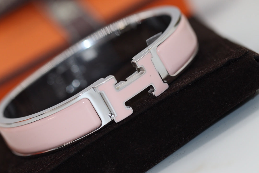 [Royal&Vicky]H BRACELET 12MM PINK