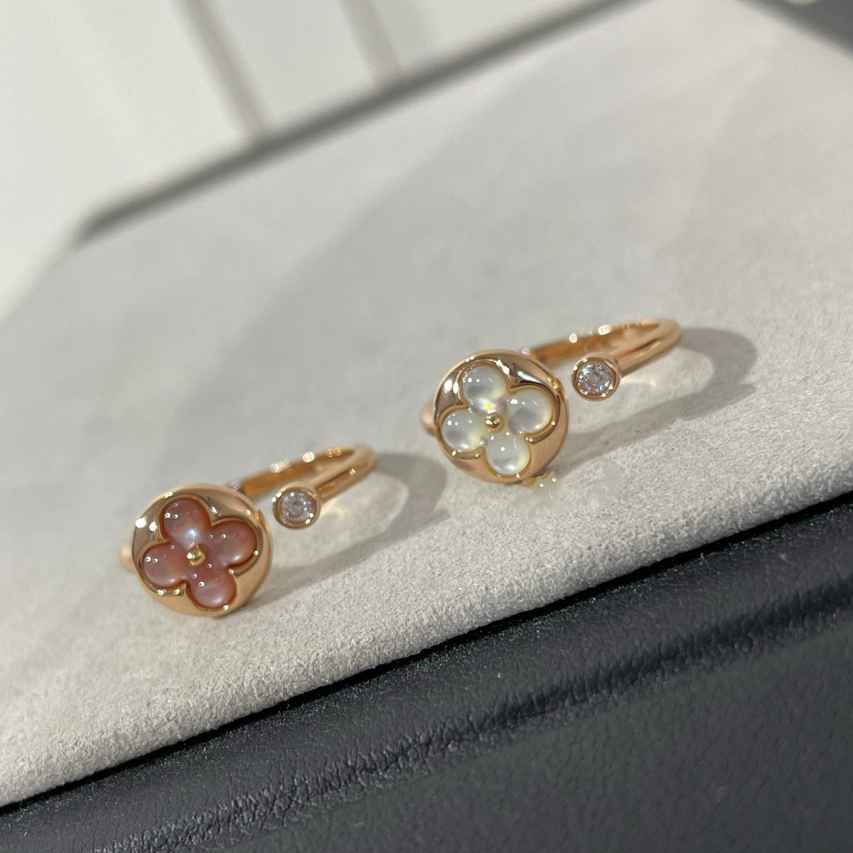 [Royal&Vicky]SUN 1 DIAMOND PINK MOP RING
