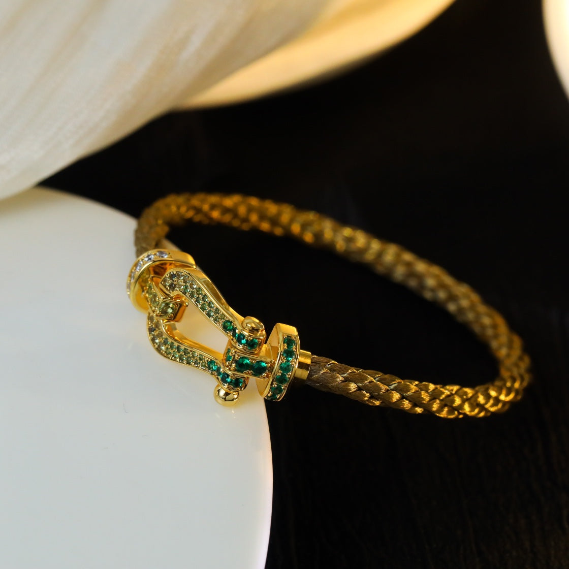 [Royal&Vicky]FORCE 10 GOLD GREEN DIAMOND PAVED