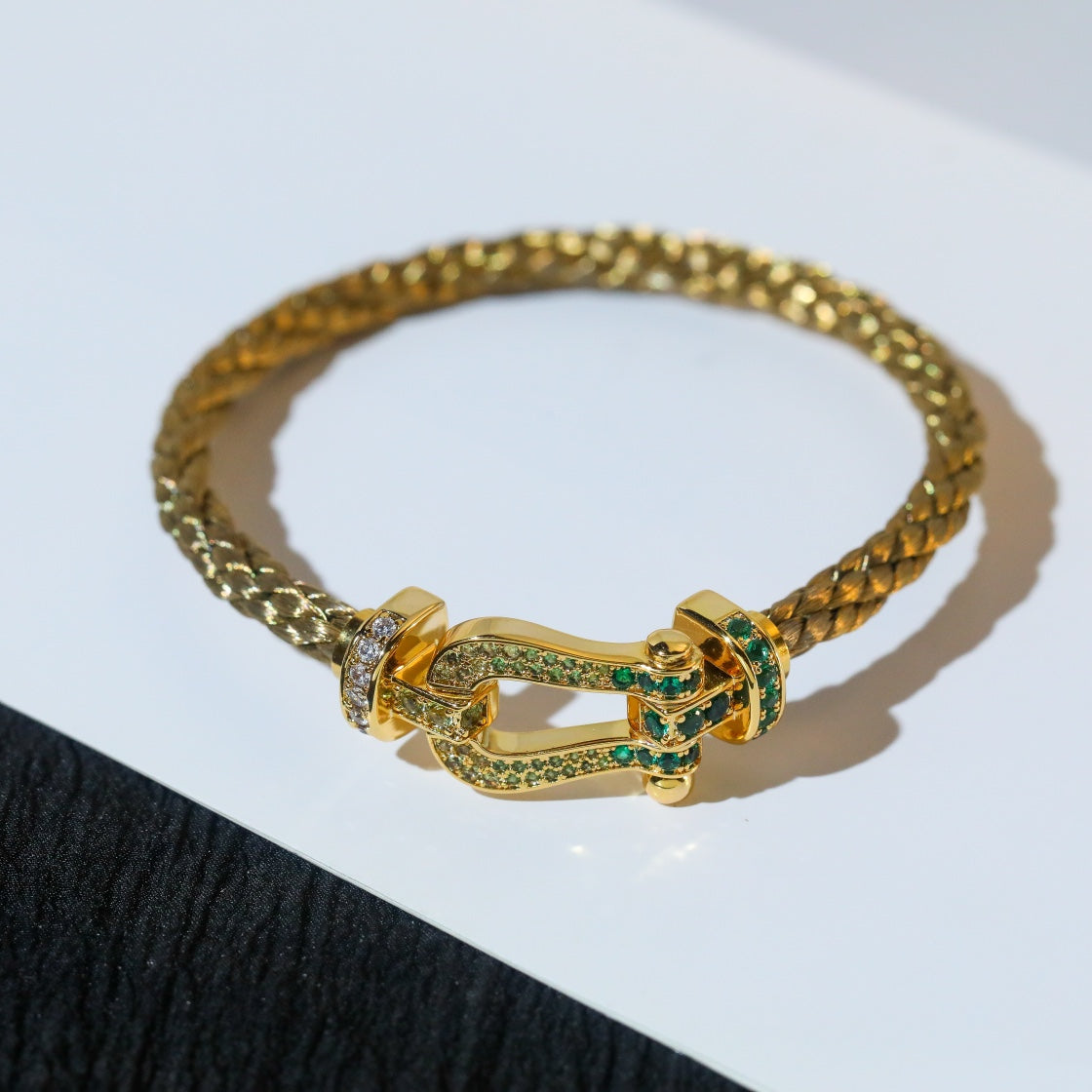 [Royal&Vicky]FORCE 10 GOLD GREEN DIAMOND PAVED