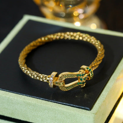 [Royal&Vicky]FORCE 10 GOLD GREEN DIAMOND PAVED