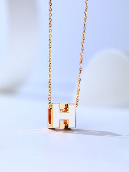 [Royal&Vicky]H CAGE PINK GOLD NECKLACE