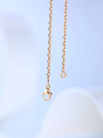 [Royal&Vicky]H CAGE PINK GOLD NECKLACE