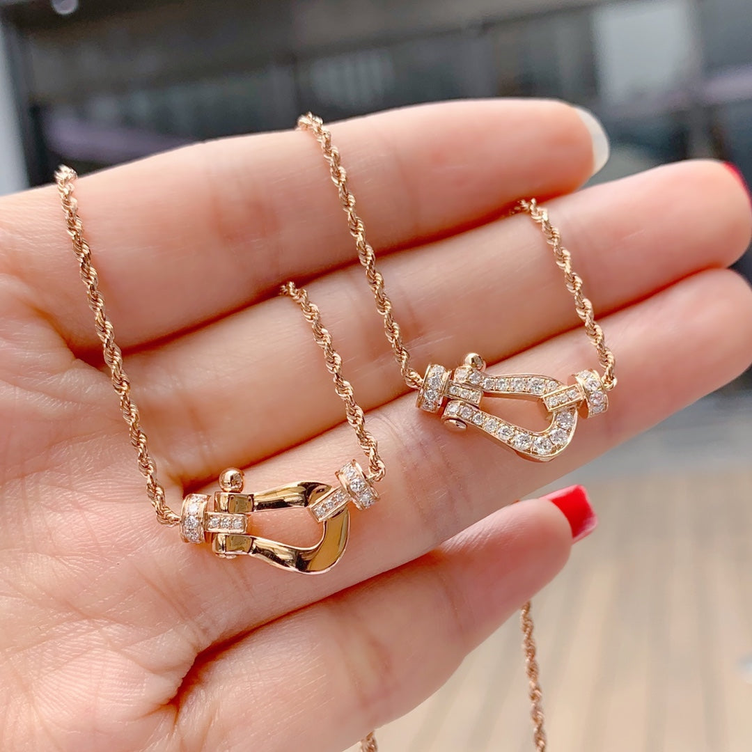 [Royal&Vicky]FORCE 10 PINK GOLD DIAMOND NECKLACE