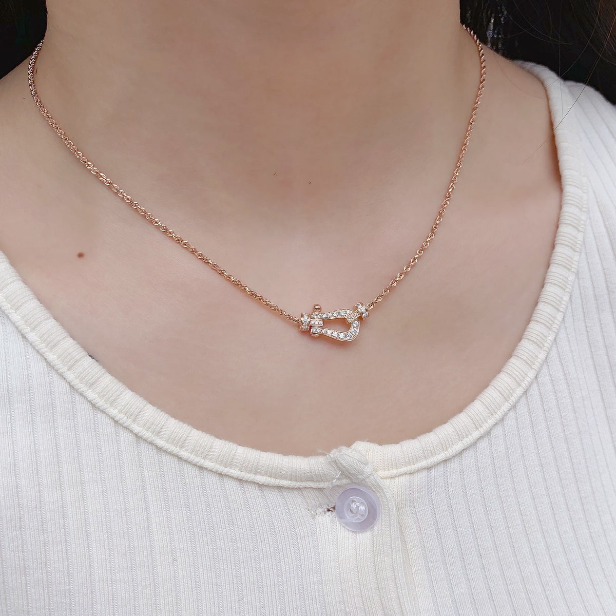[Royal&Vicky]FORCE 10 PINK GOLD DIAMOND NECKLACE