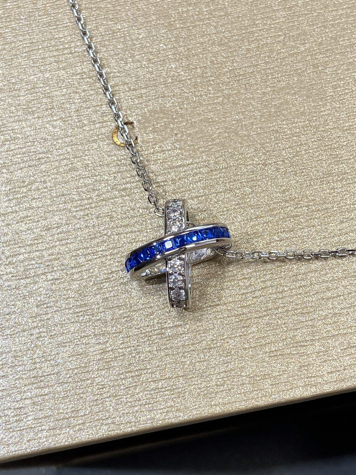 [Royal&Vicky]LIENS DIAMOND SILVER NECKLACE
