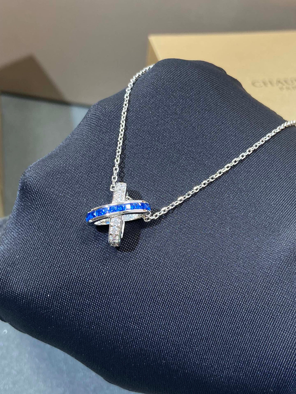 [Royal&Vicky]LIENS DIAMOND SILVER NECKLACE
