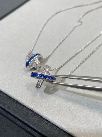 [Royal&Vicky]LIENS DIAMOND SILVER NECKLACE
